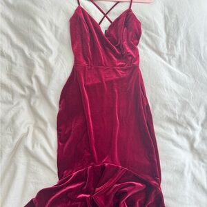 Vintage red dress long